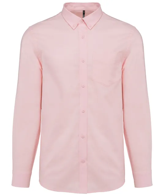 K533 - Heren Oxford overhemd lange mouwen Oxford Pale Pink