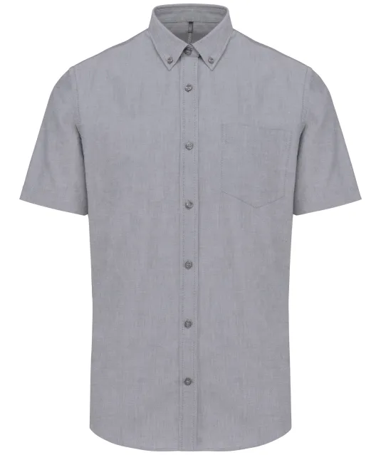 K535 - Heren Oxford overhemd korte mouwen Oxford Zinc