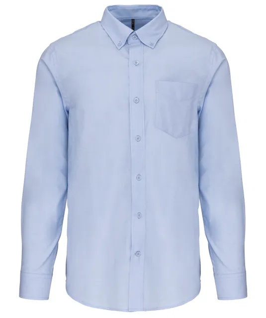 K533 - Heren Oxford overhemd lange mouwen Oxford Blue