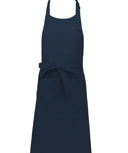 K885 - Katoenen schort met zak Navy
