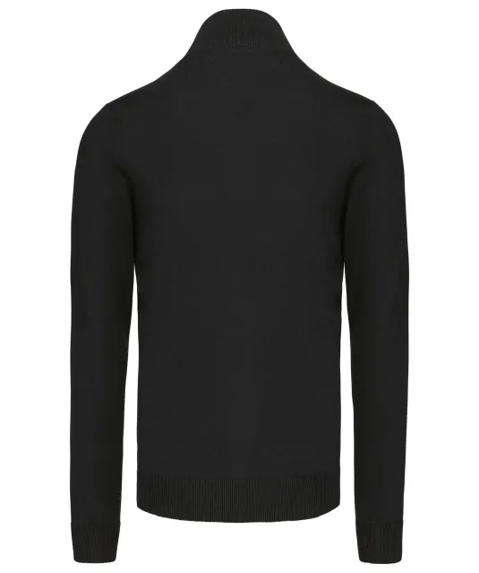 K961 - Heren cardigan met rits Black