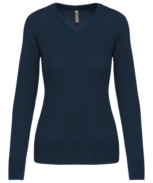 K966 - Dames pullover met v-hals Navy