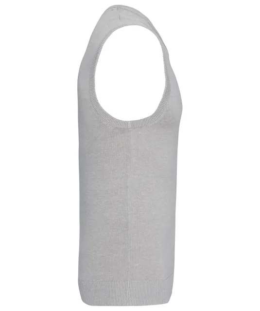 K969 - Heren spencer met v-hals Grey Melange