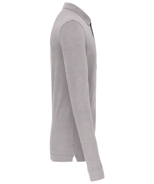 WK276 - Polo lange mouwen Oxford Grey