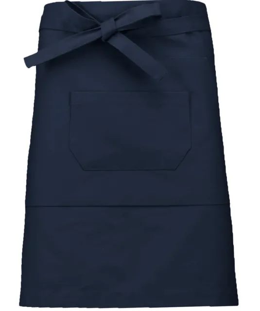 K898 - Katoenen halflang schort Navy