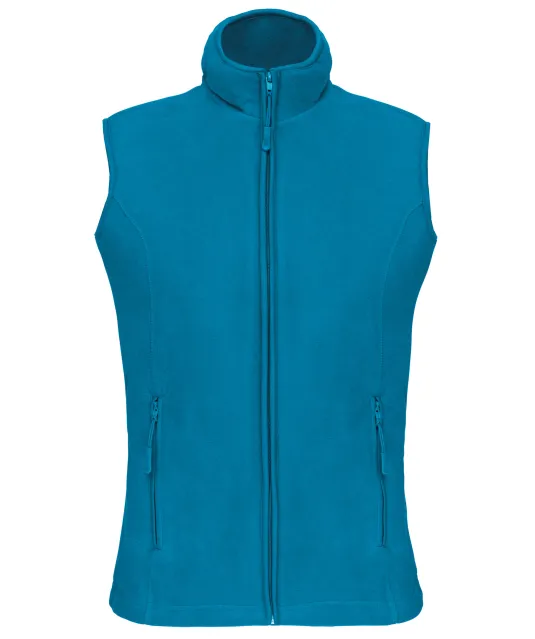 K906 - Bodywarmer van microfleece dames Tropical Blue