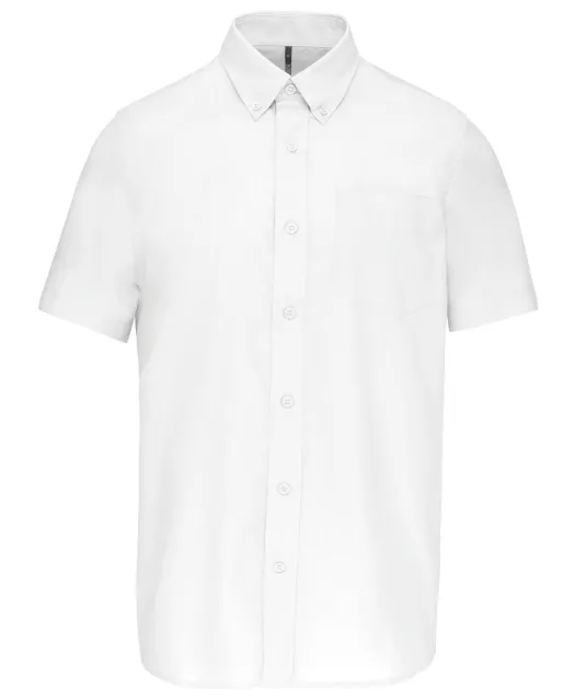 K535 - Heren Oxford overhemd korte mouwen White