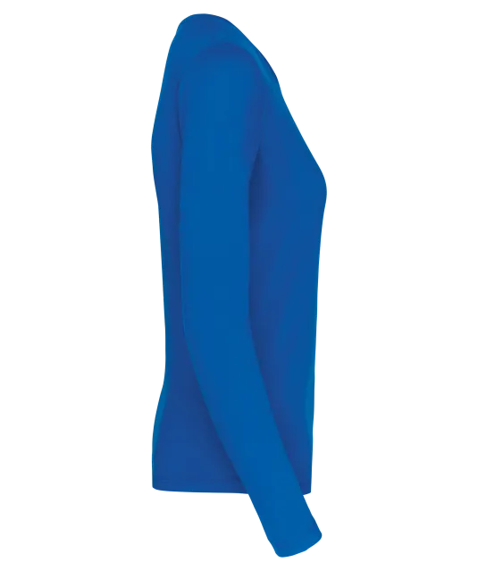 K383 - Dames T-shirt ronde hals lange mouwen Light Royal Blue