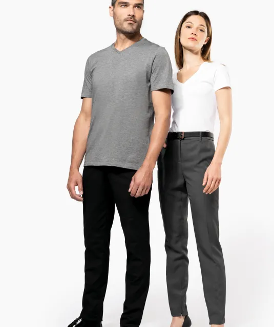 K3003 - Dames-t-shirt Supima® V-hals korte mouwen Black