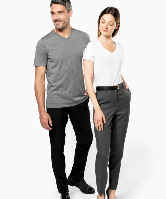 K3003 - Dames-t-shirt Supima® V-hals korte mouwen Black