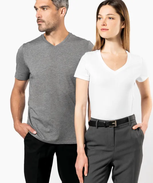 K3003 - Dames-t-shirt Supima® V-hals korte mouwen Black