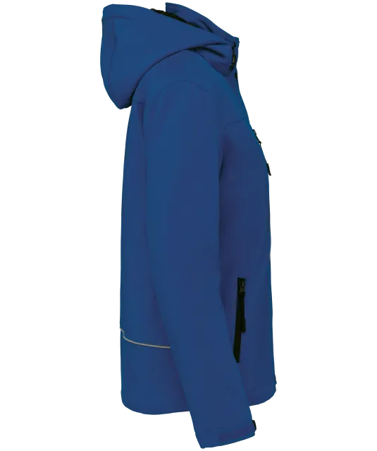 K651 - Gewatteerde softshell damesparka met capuchon Dark Royal Blue