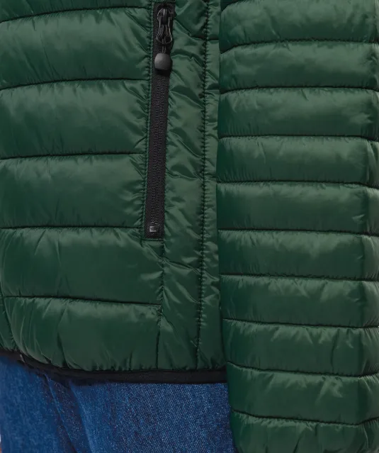 K6110 - Men's lightweight hooded padded jacket Black