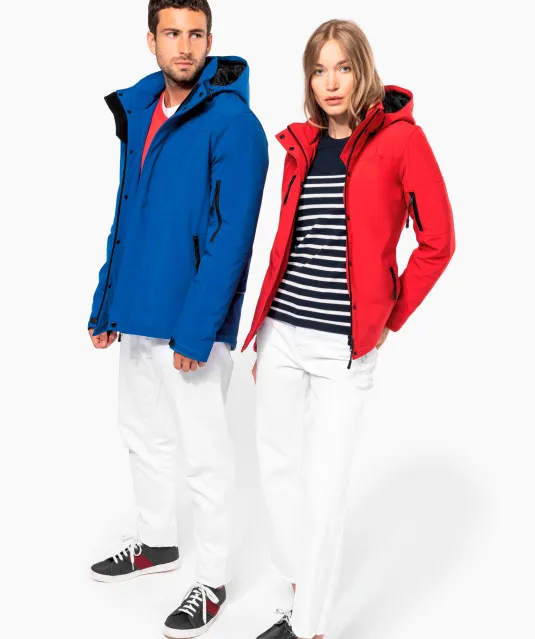 K650 - Gewatteerde softshell herenparka met capuchon Black