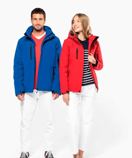 K650 - Gewatteerde softshell herenparka met capuchon Black