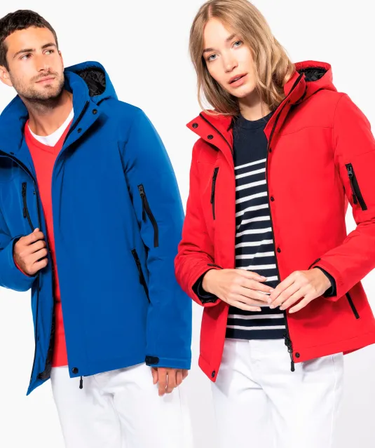 K650 - Gewatteerde softshell herenparka met capuchon Black