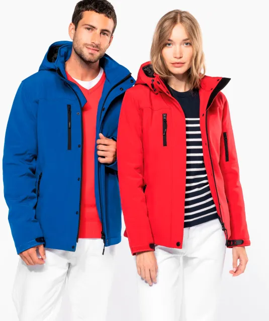 K650 - Gewatteerde softshell herenparka met capuchon Black