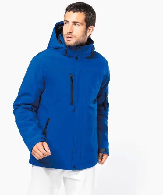 K650 - Gewatteerde softshell herenparka met capuchon Black