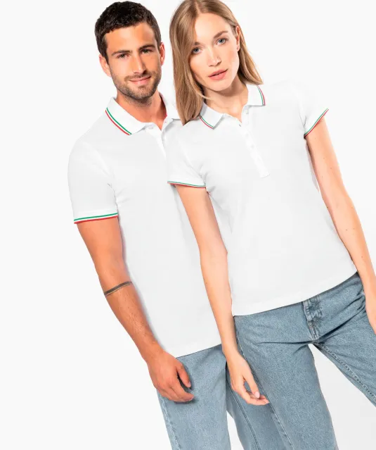 K250 - Polo korte mouwen Navy / Red / White