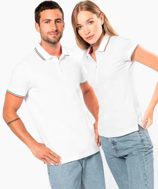 K250 - Polo korte mouwen Navy / Red / White
