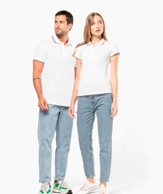 K250 - Polo korte mouwen Navy / Red / White