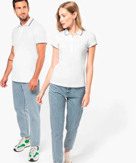 K250 - Polo korte mouwen Navy / Red / White