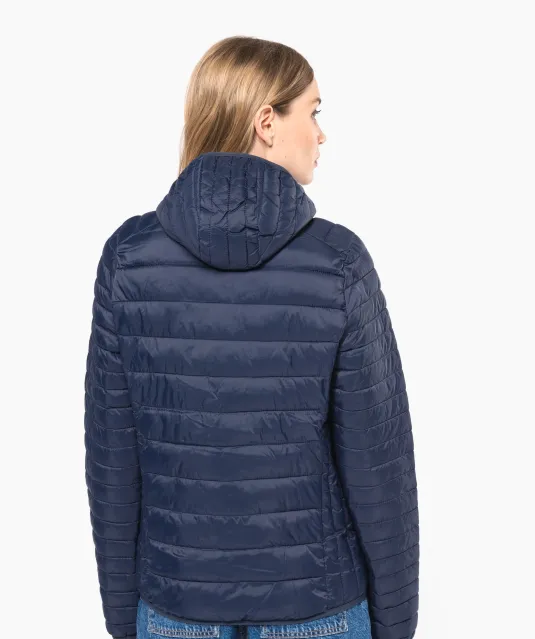 K6111 - Ladies' lightweight hooded padded jacket Black