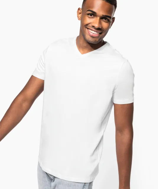 K3014 - T-shirt korte mouwen V-hals White