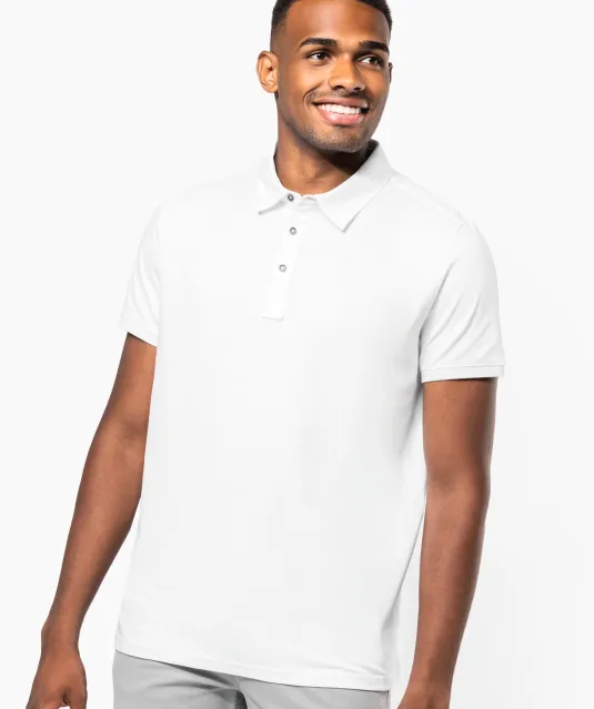 K262 - Herenpolo korte mouwen van jersey White