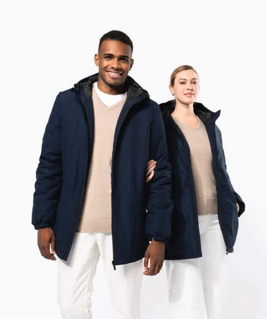 K6152 - Unisex gerecycled parka met capuchon Black