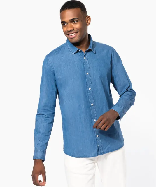 K512 - Herenoverhemd Denim Chambray Blue