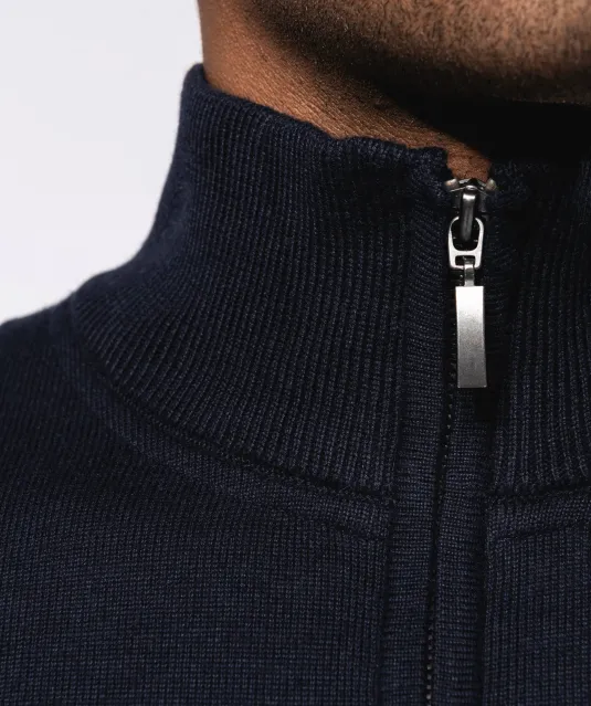 K961 - Heren cardigan met rits Black