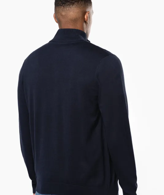 K961 - Heren cardigan met rits Black