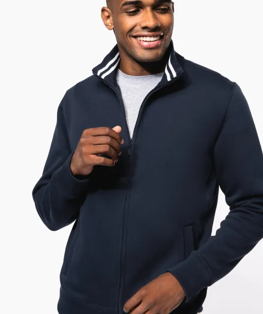 K456 - Herensweater met rits Black