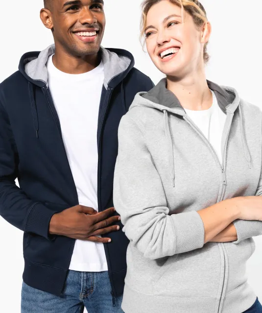 K444 - Sweatvest met capuchon White