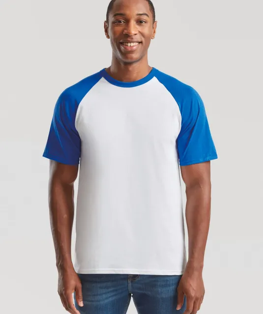SC61026 - Valueweight Baseball T met korte mouwen White / Royal Blue