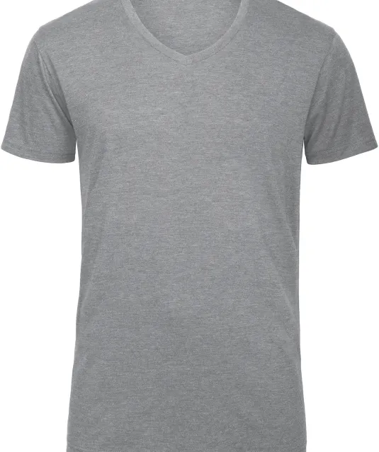 CGTM057 - TriBlend V-neck TEE Heather Light Grey