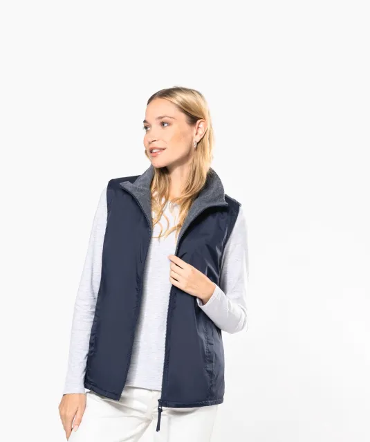 K679 - Met fleece gevoerde bodywarmer unisex Black / Grey