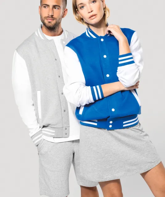 K497 - College jacket unisex Black / Red