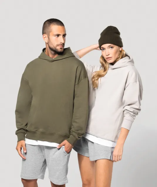 K4018 - Oversized fleece sweater met capuchon Black