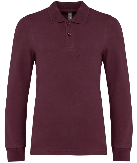 K269 - Kinderpolo lange mouwen Wine