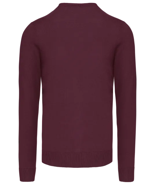 K965 - Heren pullover met v-hals Wine