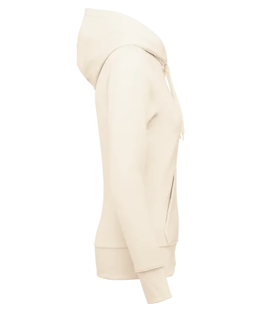 K4028 - Ecologische damessweater met capuchon Coconut Milk