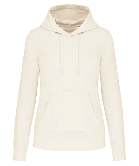 K4028 - Ecologische damessweater met capuchon Coconut Milk