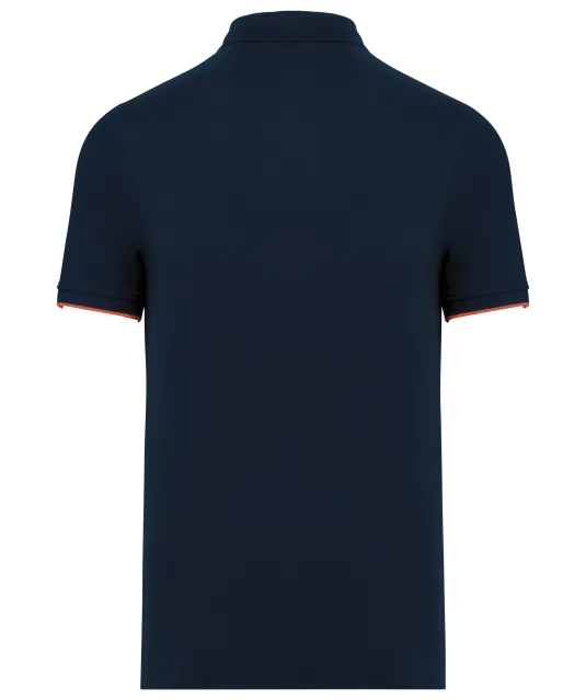 WK270 - Contrasterende polo Day To Day korte mouwen Navy / Fluorescent Orange