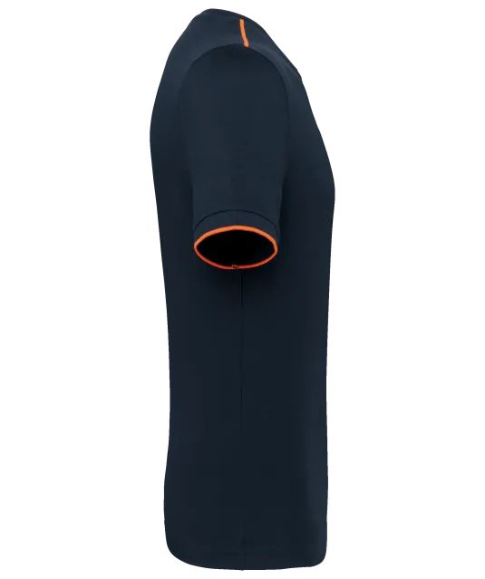 WK3020 - T-shirt Day To Day korte mouwen Navy / Fluorescent Orange