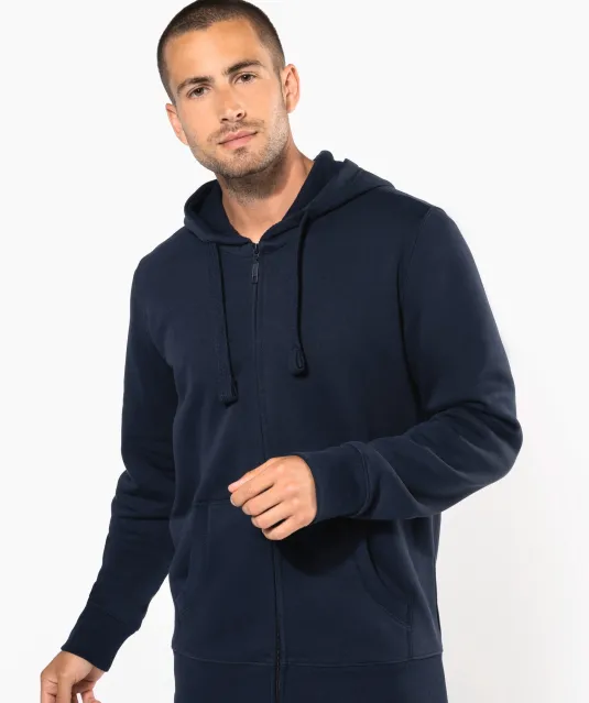 K454 - Hooded Sweater Met Rits White