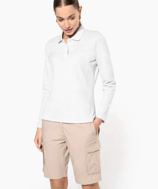 K756 - Lichte damesbermuda met diverse zakken Beige