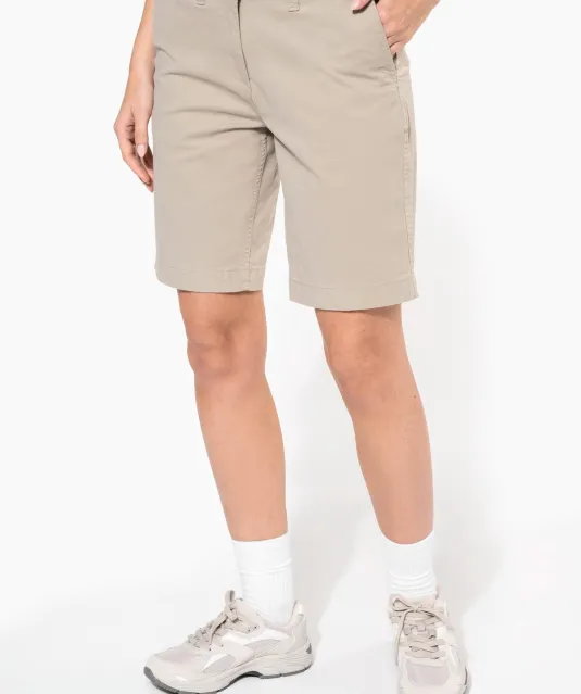 K751 - Dames chino bermudashorts Beige