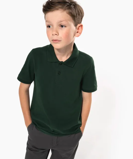 K268 - Kinderpolo met korte mouwen White